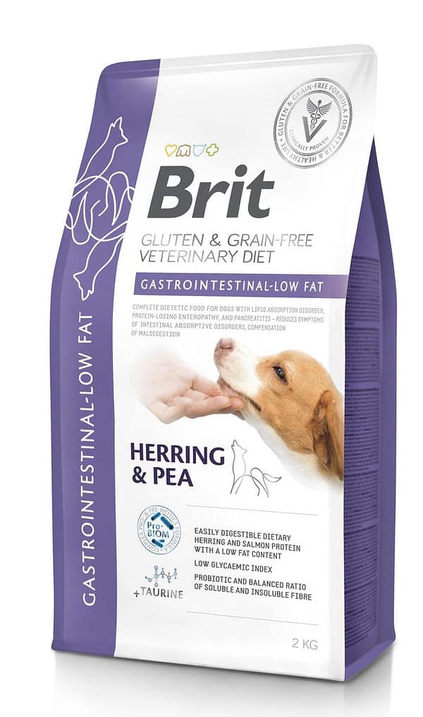 2 kg. Brit Veterinary Diet Gastrointestinal - Low Fat madala rasvasisaldusega erisööt koertele