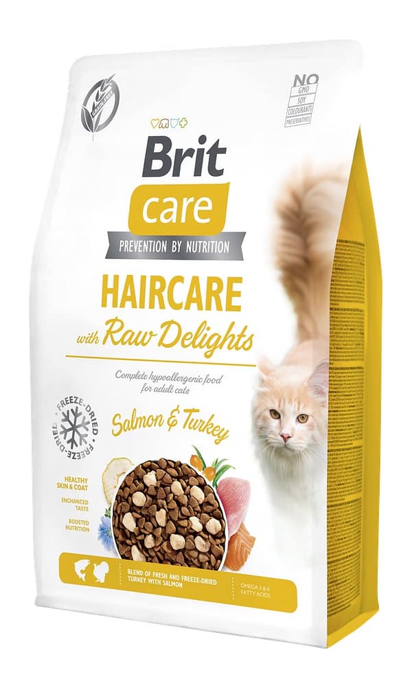 8595602575350.jpg 2 kg. Brit Care Haircare teraviljavaba täissööt pikakarvalistele kassidele