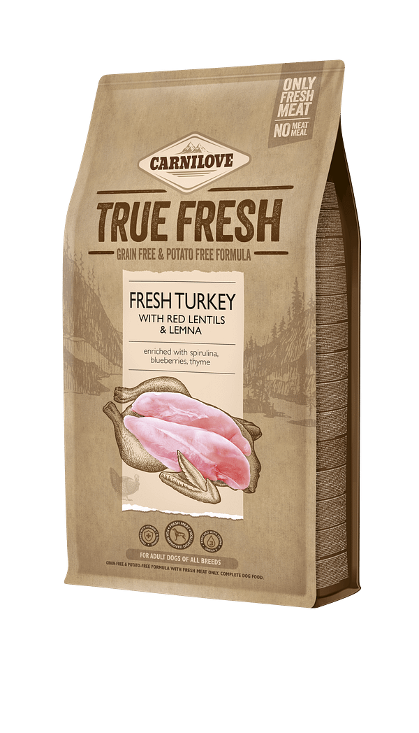 4 kg. Carnilove teravilja-ja kartulivaba täissööt True Fresh Turkey täiskasvanud koertele