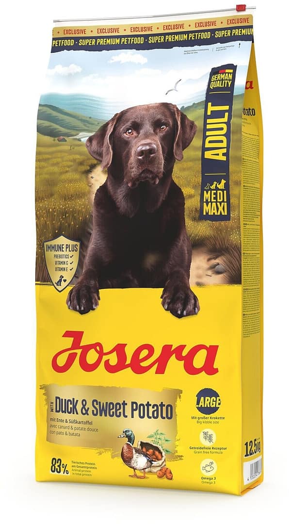 12,5 kg. Josera teraviljavaba täissööt keskmist-ja suurt kasvu täiskasvanud koertele pardiliha & maguskartuliga