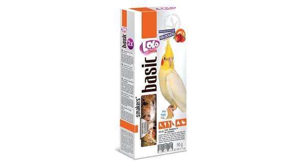 5904479722065.jpg LoLo Pets Smakers maiusepulgad puuviljadega nümfkakaduudele 2 tk. 90 gr.