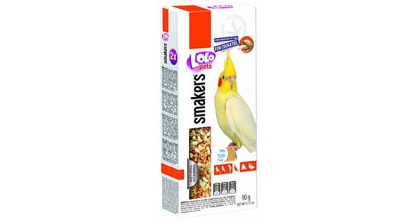 LoLo Pets Smakers maiusepulgad pähklitega nümfkakaduudele 2 tk. 90 gr.