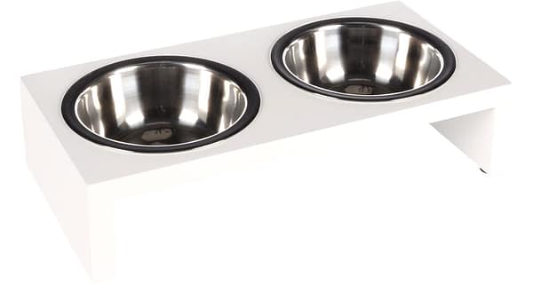 Flamingo metallist kausid valgel puidust alusel 2 x 220 ml.