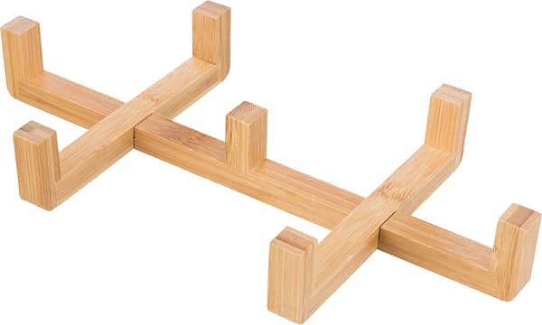 set4 Keraamilised kausid bambusest jalgadel, maht 2 x 0.3 l.