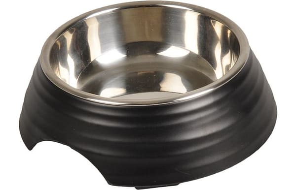 Flamingo mustast melamiinist ümbrisega kauss koerale ø 17,5cm - 700ml