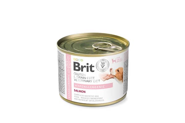 8595602578924.jpg 200 gr. Brit Veterinary Diet Hypoallergenic konservsööt väikest kasvu koertele, kes kannatavad dermatoloogiliste ja seedetrakti probleemide all