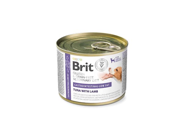 8595602578955.jpg 200 gr. Brit Veterinary Diet Gastrointestinal - Low Fat konservsööt rasvade imendumishäiretega väikest kasvu koertele