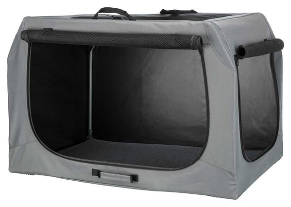 Halli värvi kergpuur Trixie Easy Mobile Kennel, suurus M-L