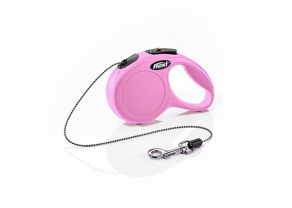 3 m. Flexi New Classic roosa nöörrihm, suurus XS (max. kaal 8 kg.)