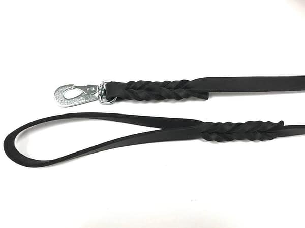 Jalutusrihm mustast naturaalsest nahast 18 mm. x 150 cm.