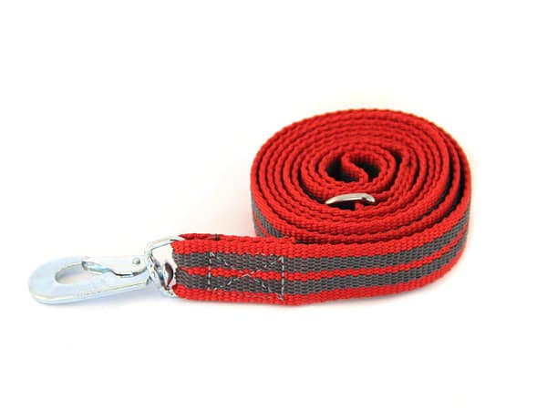 Kummeeritud punane jalutusrihm 25 mm.