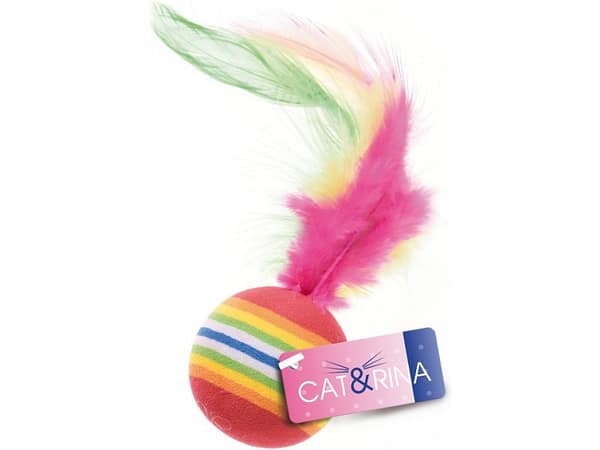 Cat&Rina sulgedega pall kassile