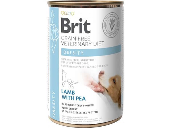 400 gr. Brit Veterinary Obesity teraviljavaba konservsööt koerte kehakaalu langetamiseks lambalihaga