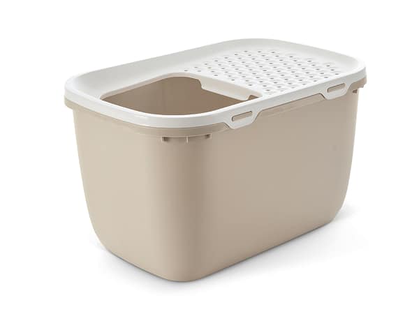 Suur kassitualett Hop In Giant (valge/beež)