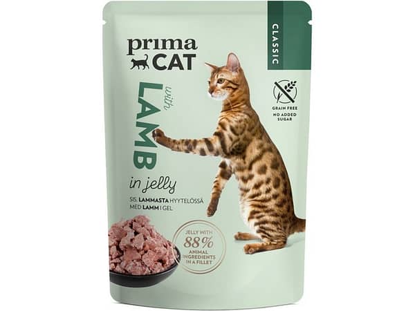 lammas 28 x 85 gr. PrimaCat Classic teraviljavaba eine kassidele lambaliha tarrendis