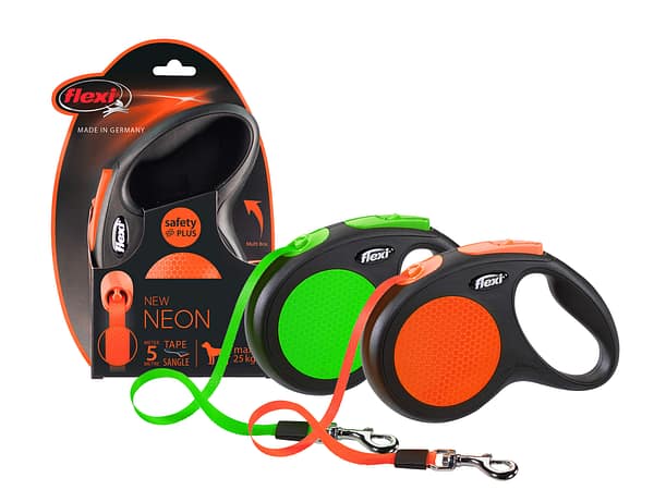 NewNeon_green_orange_ 5 m. S suuruses Flexi helendav neoonlintrihm