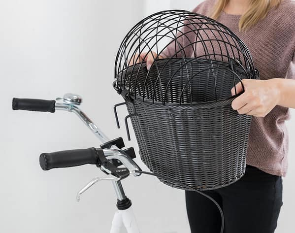 korv3 Kuni 5 kg. lemmikloomale musta värvi jalgrattakorv