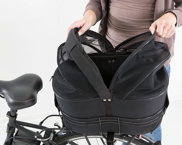 rattakorv4 Tekstiilist rattakorv pakiraamile, kuni 6 kg. lemmiklooma transpordiks