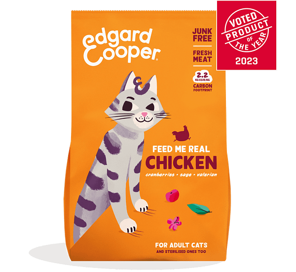 2 kg. Edgard Cooper teraviljavaba täissööt täiskasvanud kassidele kanalihaga