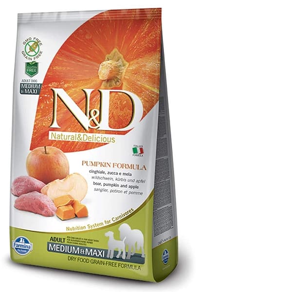 2,5 kg. Farmina täissööt täiskasvanud keskmist-ja suurt kasvu koertele metssealihaga