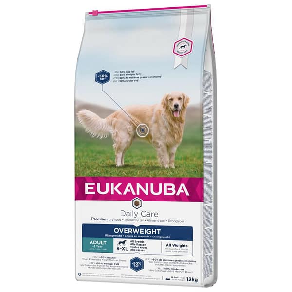 eukanuba_overweight 12 kg. Eukanuba dieettoit täiskasvanud koertele kodulinnulihaga