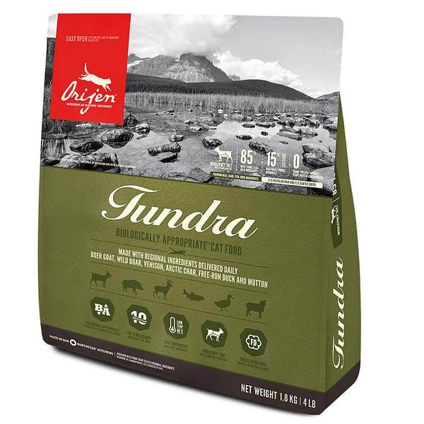 1,8 kg. Orijen Tundra teraviljavaba täissööt igas vanuses kassidele metsloomalihaga
