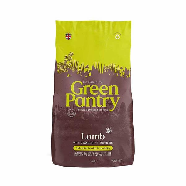 GP mobility 10 kg. Green Pantry Mobility keemiavaba täissööt täiskasvanud- ja seeniorkoertele lambaliha & pruuni riisiga