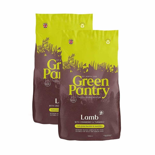 2 x 10 kg. lammas 2 x 10 kg. Green Pantry Mobility keemiavaba täissööt täiskasvanud- ja seeniorkoertele lambaliha & pruuni riisiga