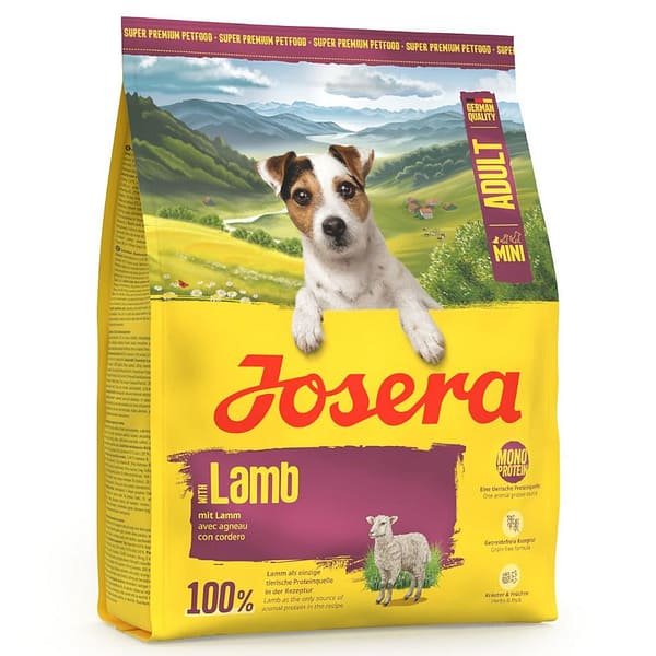 10 kg. Josera teraviljavaba täissööt Mini Adult Lamb väikest kasvu koertele lambaliha ja maguskartuliga
