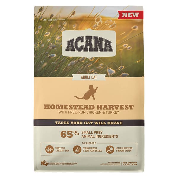 ACANA Cat Homestead Harvest 1,8kg 4,5 kg. Acana Homestead Harvest täissööt kanalihaga täiskasvanud kassidele