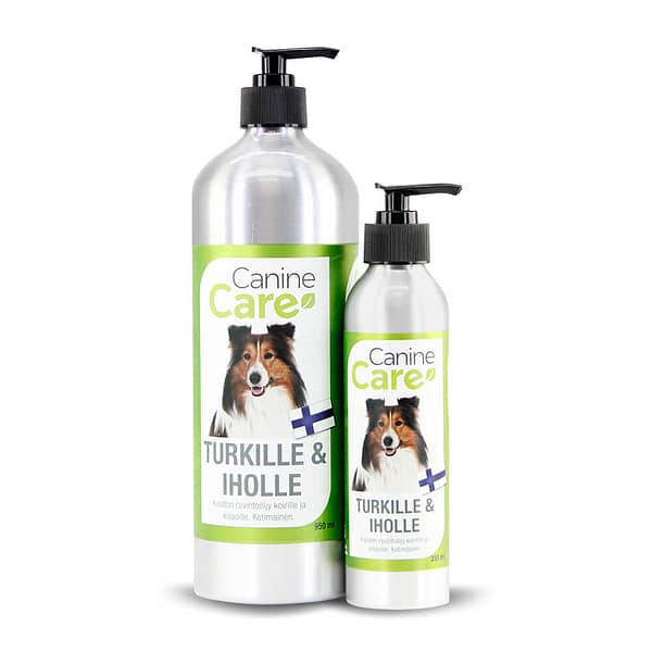 caninecare-turkille-ja-iholle Raviõli karvale ja nahale 950 ml. ( ei sisalda kalaõli!)
