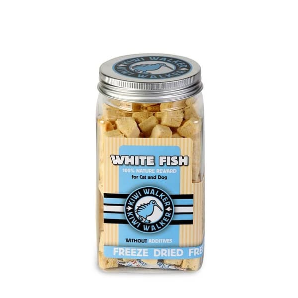 Külmkuivatatud kalakuubikud valgest kalast 60 gr.