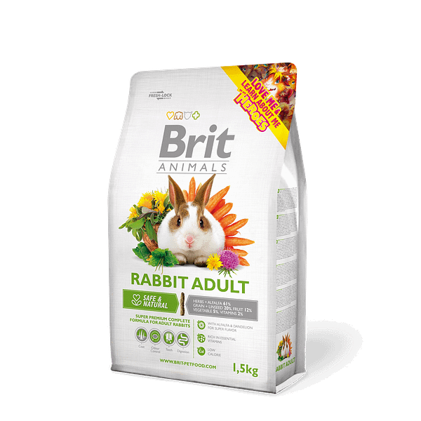 1,5 kg. Brit Animals Rabbit täistoit täiskasvanud küülikutele