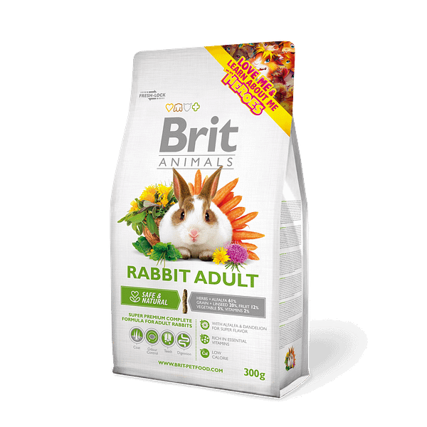 2944_602babf1df3e52.72605241_300g_Rabbit_Adult.png 300 gr. Brit Animals Rabbit täissööt täiskasvanud küülikutele