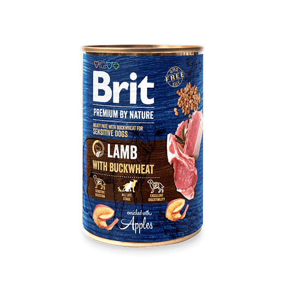 6307_6024bb25677a39.68806762_400g_LAMB.png 800 gr. Brit Premium konservtoit koertele lambaliha ja tatraga