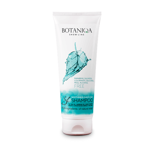 Botaniqa Show Line rahustav & läikivat karva toetav šampoon koertele 250ml.