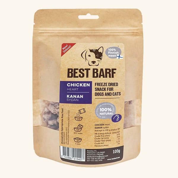 Chicken-Heart_900x900 100 gr. Best Barf külmkuivatatud kana südamest snäkid