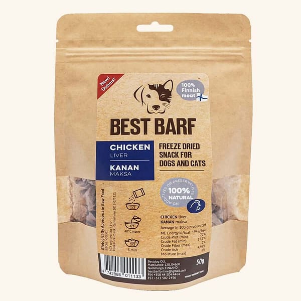 Chicken-Liver_900x900 100 gr. Best Barf külmkuivatatud kana maksa snäkid