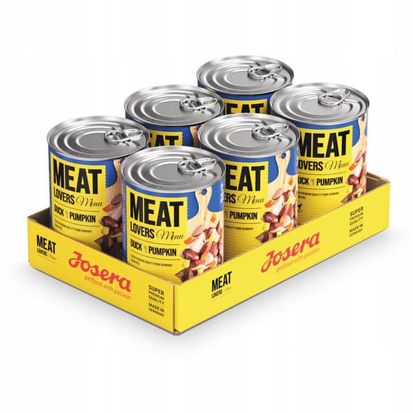 6 x 400 gr. Josera Menu teraviljavaba konservsööt täiskasvanud koertele pardiliha & kõrvitsaga