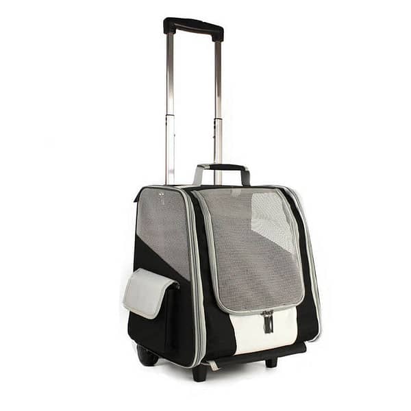 Teleskoopvarrega musta värvi transpordikott kuni 5 kg. lemmiklooma transpordiks