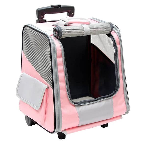 roosa2 Teleskoopvarrega roosat värvi transpordikott kuni 5 kg. lemmiklooma transpordiks