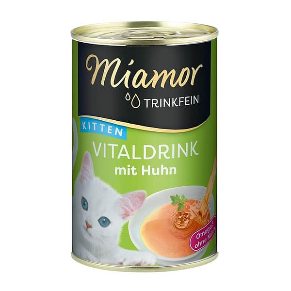 Miamor trinkfein mit huhn kitten 135 ml. Miamor kanalihapuljong kassipoegadele