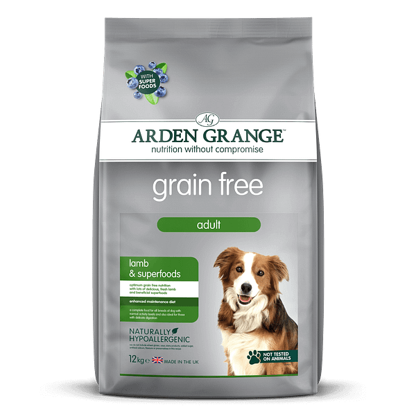 Arden Grange Grain free lamb and superfoods for adult dogs 12 kg. Arden Grange teraviljavaba täissööt lambalihaga täiskasvanud koertele
