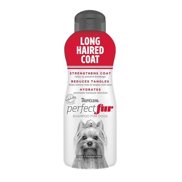 TropiClean looduslik seebivaba šampoon pikakarvalistele koertele 473 ml.