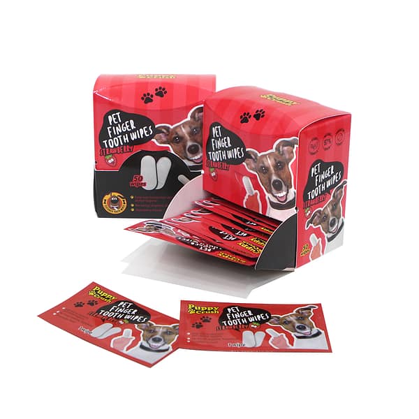 8809738321447.jpg Puppy Crush maasikamaitselised hambapuhastuslapid 50 tk.