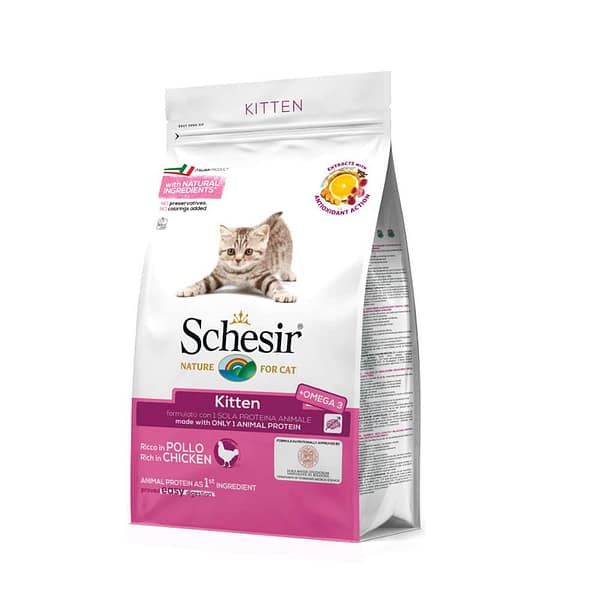 schesir kitten 1,5 kg. Schesir täissööt kassipoegadele kanalihaga