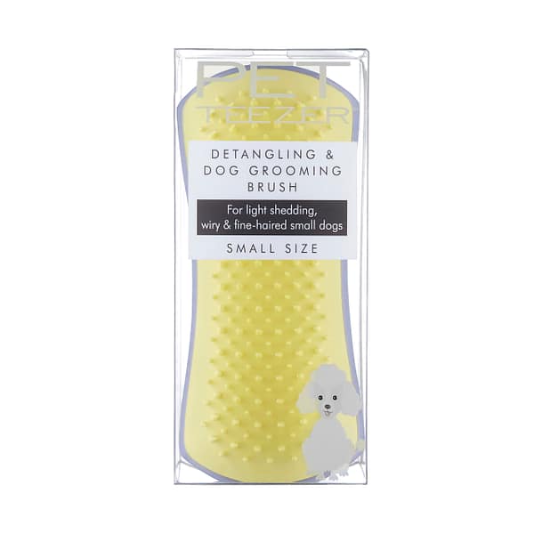 5060630041717.jpg Pet Teezer lilla/kollane karvapusa hari väikest kasvu koertele (S)