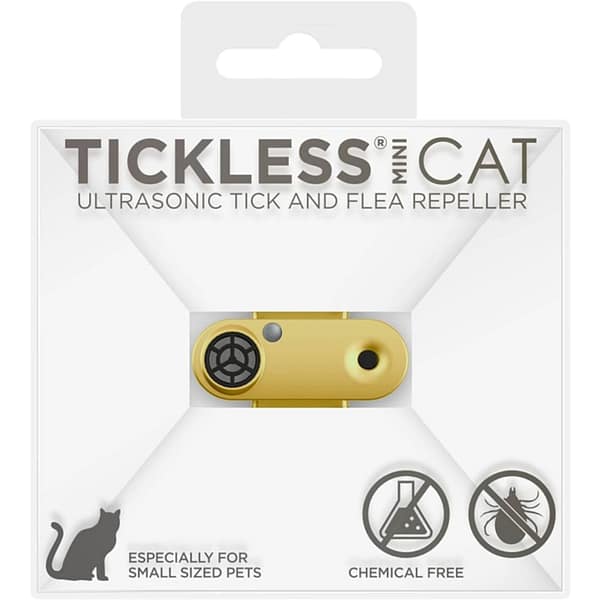 TICKLESS® Mini Cat ultraheliripats kassidele puukide ja kirpude tõrjeks (kuldne)