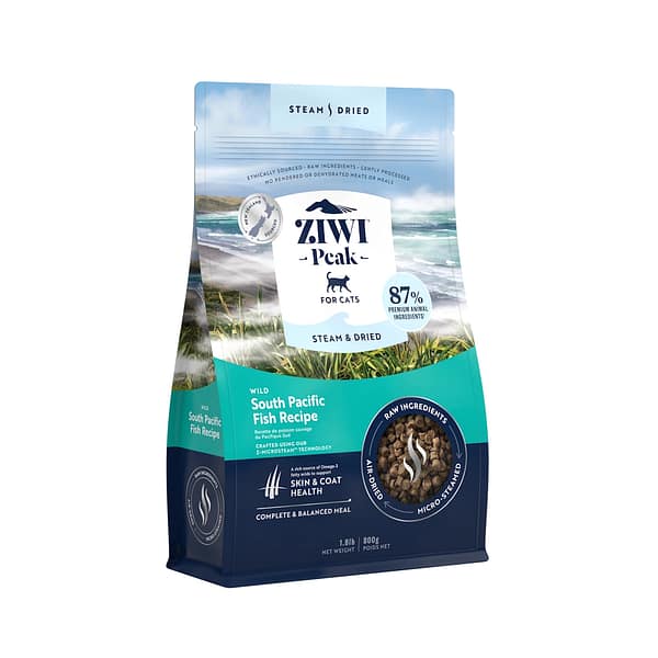 800 gr. Ziwi Peak Steam & Dried Fish täissööt igas vanuses kassidele ookeanikaladega