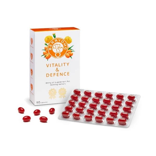 BerryOmg Vitality & Defence astelpajukapslid eakatele koertele 30 tk.